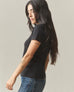 Women's Premium Slub Crew Tee - Black